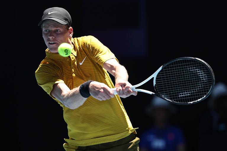 Jannik Sinner in azione all'Australian Open 2026 (Getty Images)