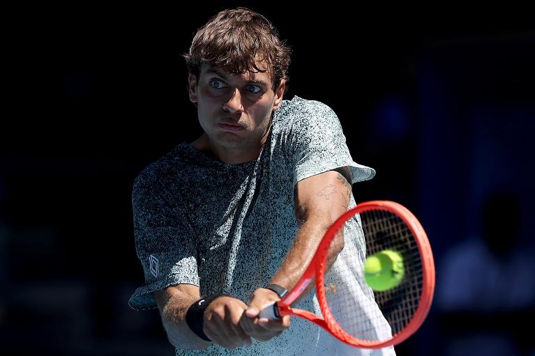 Flavio Cobolli in azione (foto Getty Images)