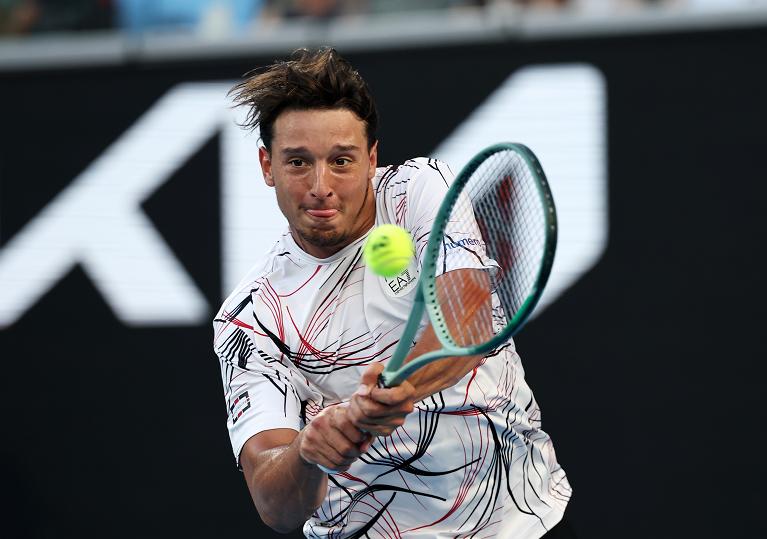 Luciano Darderi in azione all'Australian Open 2026 (Getty Images)