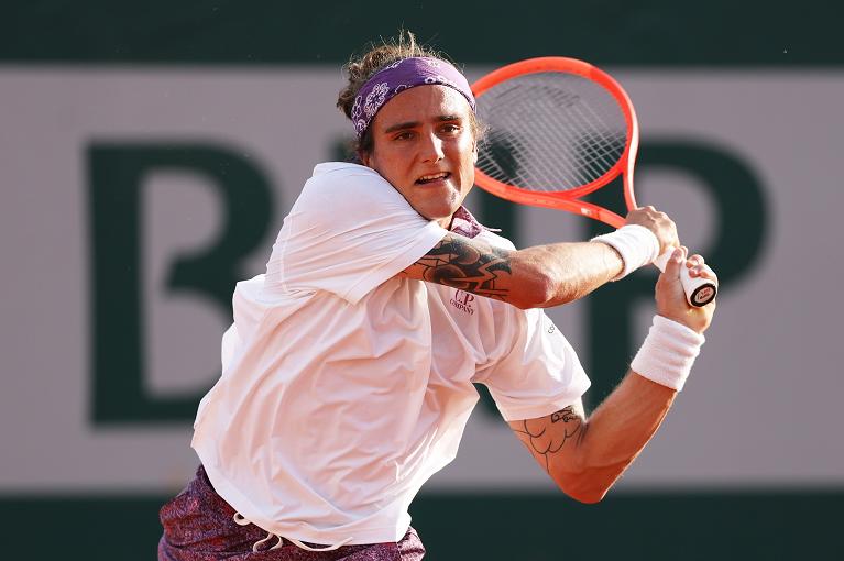 Mattia Bellucci in azione (foto Getty Images)