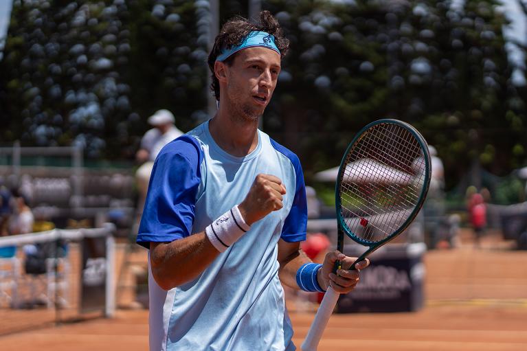 L'esultanza di Francesco Forti (Galimberti Tennis Academy)
