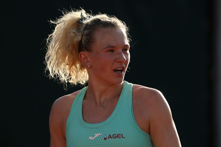 Un primo piano di Katerina Siniakova (foto Getty Images)