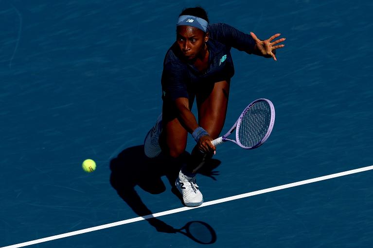 Coco Gauff in azione (foto Getty Images)