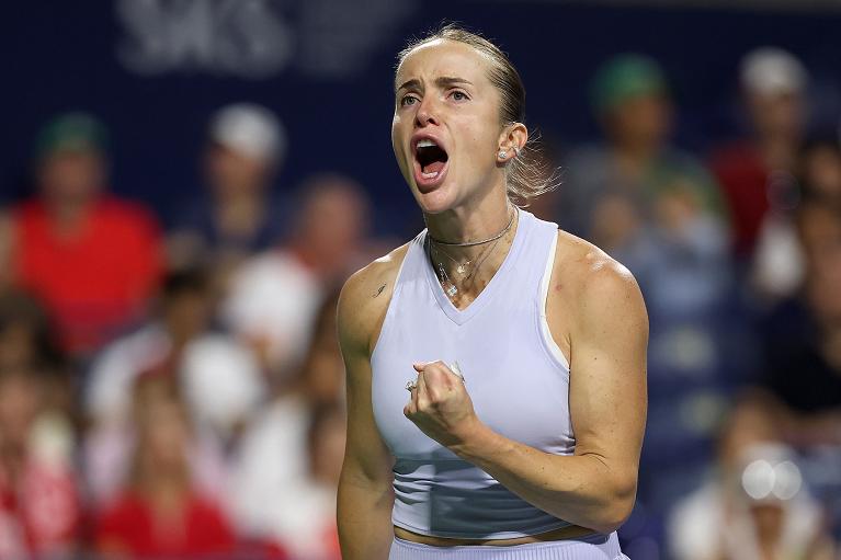 Tutta la grinta di Elina Svitolina (foto Getty Images)