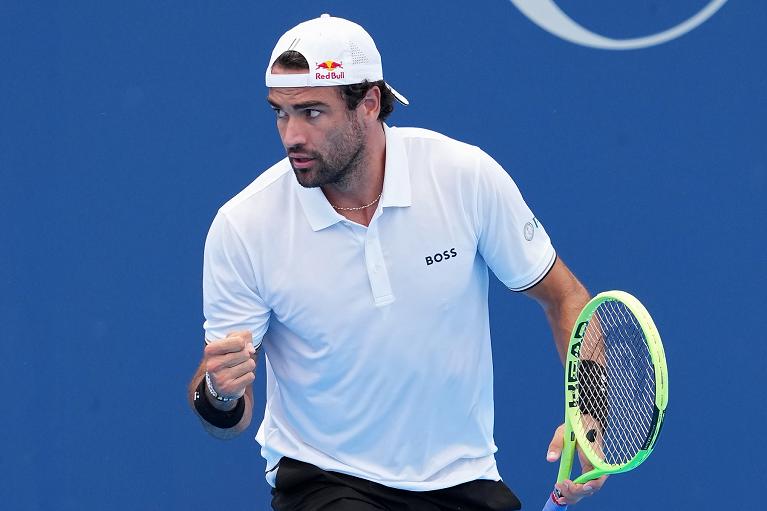 Un'esultanza di Matteo Berrettini (foto Getty Images)