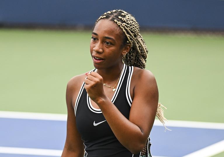 Un'esultanza di Tyra Grant allo US Open (Foto USTA)