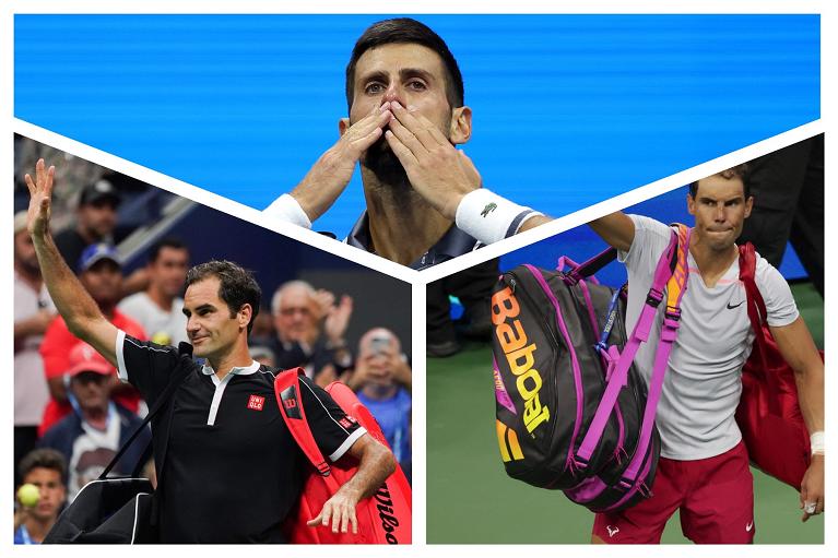 Roger Federer, Novak Djokovic e Rafa Nadal (fonte foto Getty Images)