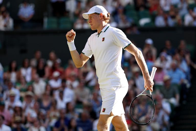 La carica di Jannik Sinner (Getty Images)