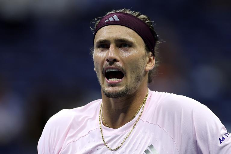 Un primo piano di Alexander Zverev (foto Getty Images)