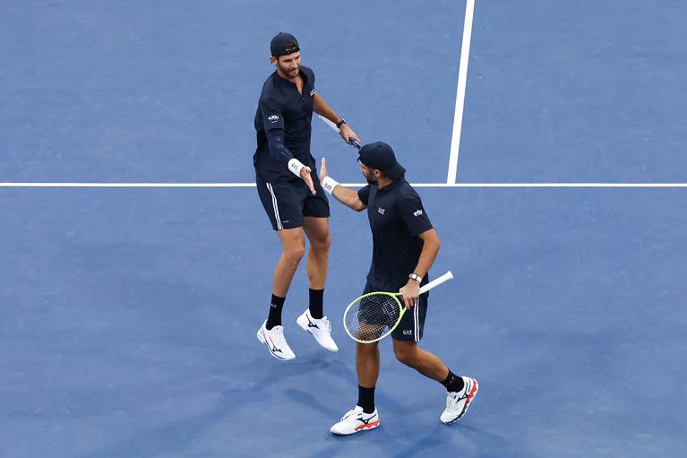 L'esultanza di Simone Bolelli e Andrea Vavassori (Getty Images)