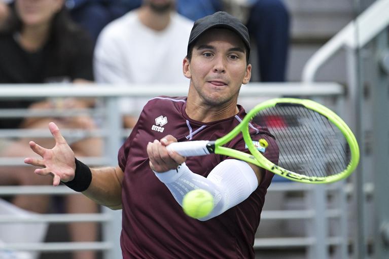 Andrea Guerrieri in azione allo US Open (Foto USTA)