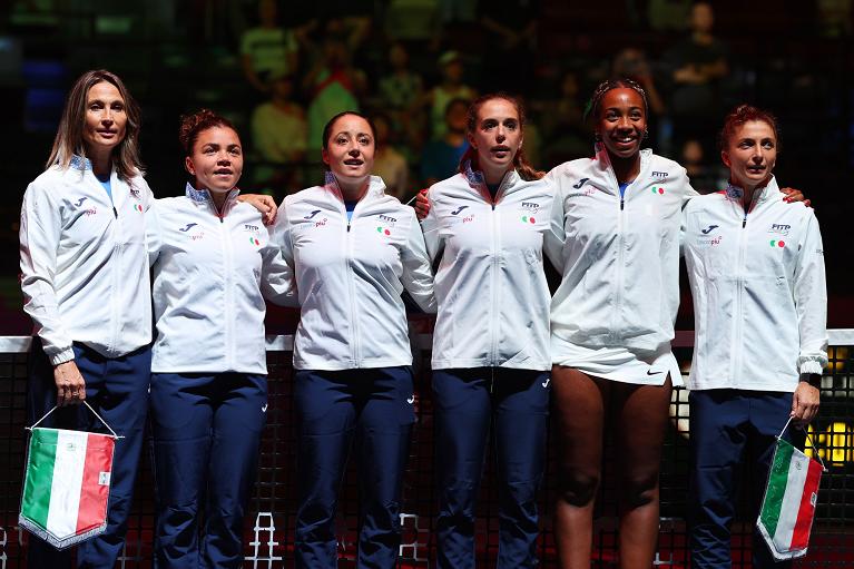 La squadra azzurra delle Billie Jean King Cup Finals 2026 (Getty Images)
