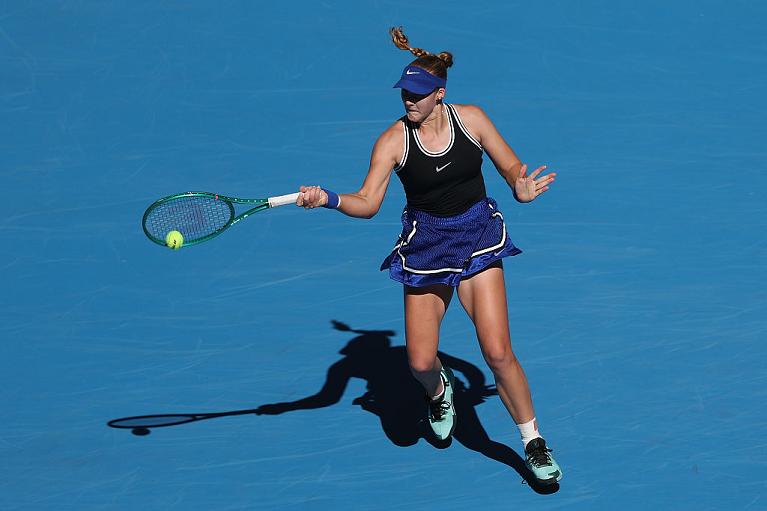 Mirra Andreeva in azione a Pechino (Getty Images)