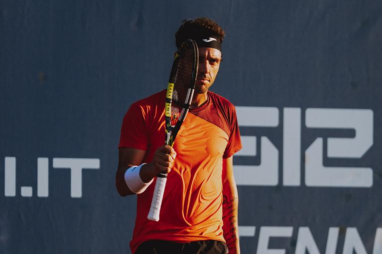 Marco Cecchinato esulta (foto Serafini)