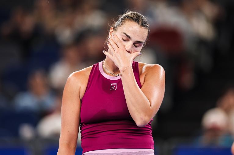 La disperazione di Aryna Sabalenka (foto Getty Images)