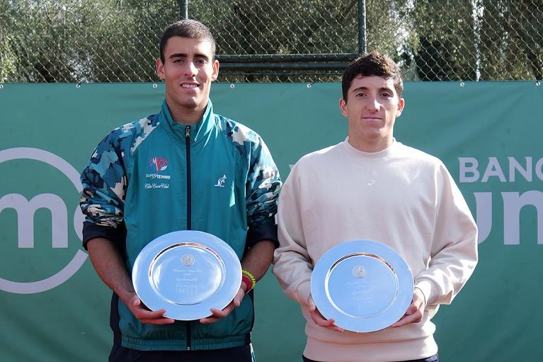 I finalisti del singolare del Banca Mediolanum Florence Open, Filippo Romano (sinistra) e Michele Ribecai (foto Federico Fontana)