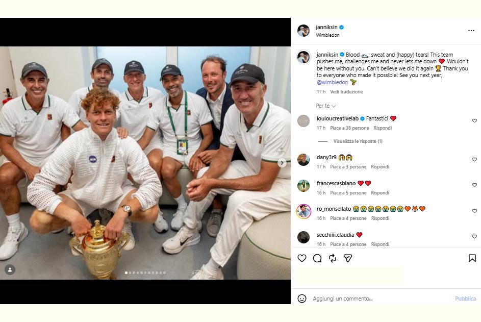 Visti dai social: i Magnifici 7 di Wimbledon e il ritorno (?) di Alcaraz